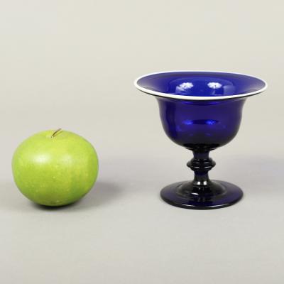 Diminutive Cobalt Blue Blown Glass Compote