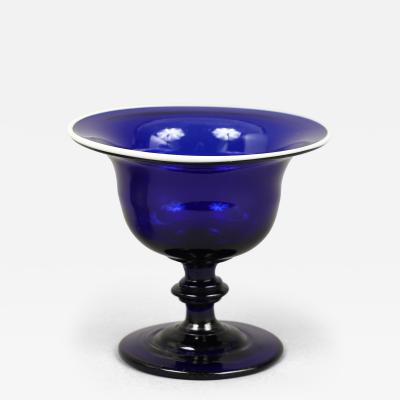 Diminutive Cobalt Blue Blown Glass Compote