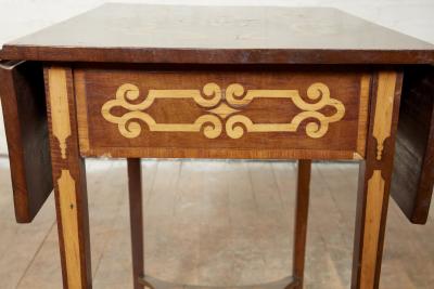 Diminutive Inlaid Harewood Pembroke Table