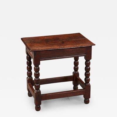 Diminutive James II Bobbin Oak Table