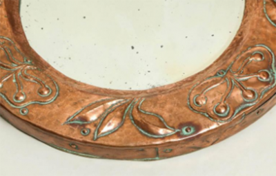 Diminutive Round Copper Mirror
