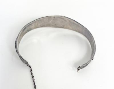 Dine Navajo bracelet with snakes and stampwork