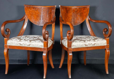 Dining Room Set of Eight Italian Chairs and a Pair of Armchairs 1790