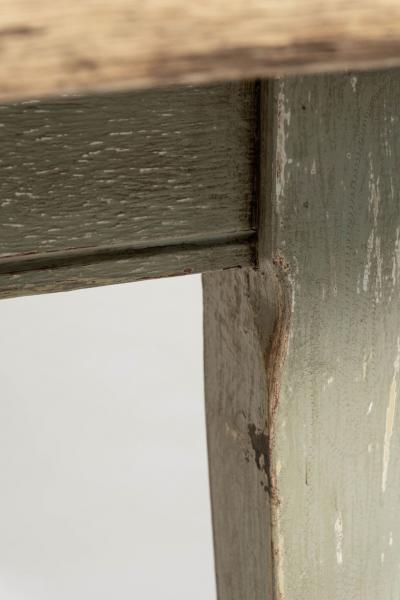 Dining Table with Burl Elm Two Plank Top