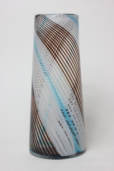 Dino Martens Dino Martens Filigrana Glass Vase made by Aureliano Toso 1950 Italy