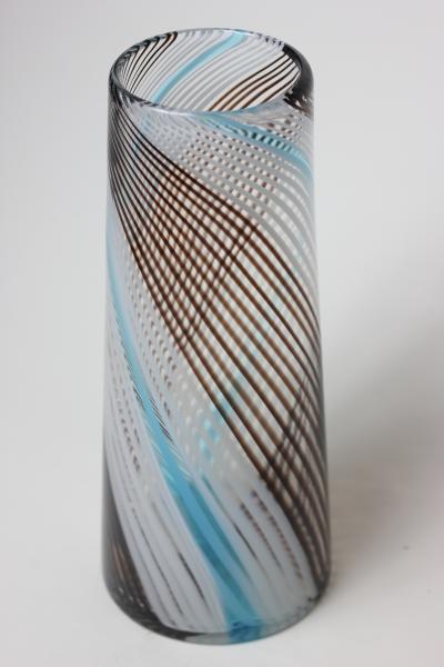 Dino Martens Dino Martens Filigrana Glass Vase made by Aureliano Toso 1950 Italy