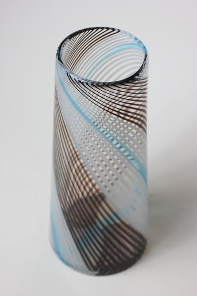 Dino Martens Dino Martens Filigrana Glass Vase made by Aureliano Toso 1950 Italy