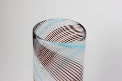Dino Martens Dino Martens Filigrana Glass Vase made by Aureliano Toso 1950 Italy