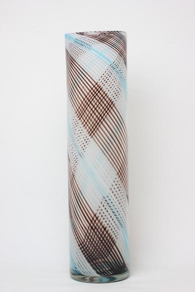 Dino Martens Dino Martens Filigrana Glass Vase made by Aureliano Toso 1950 Italy
