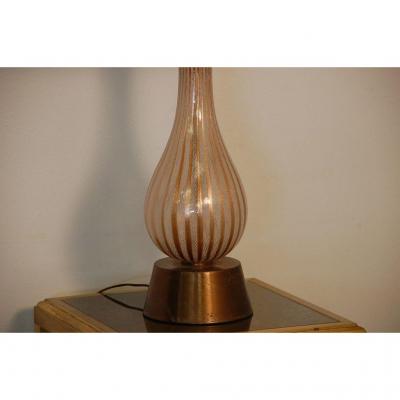 Dino Martens Tall Murano Glass Table Lamp by Dino Martens for Aureliano Toso