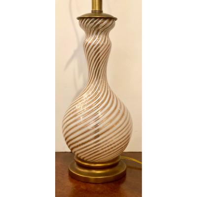 Dino Martens Vintage Zanfirico Murano Glass Table Lamp by Dino Martens