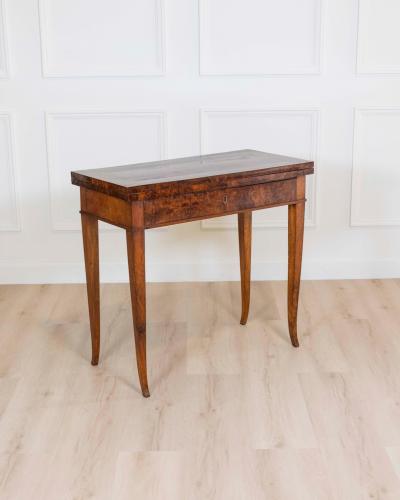 Directoire 1800 Walnut Burl Gaming Table