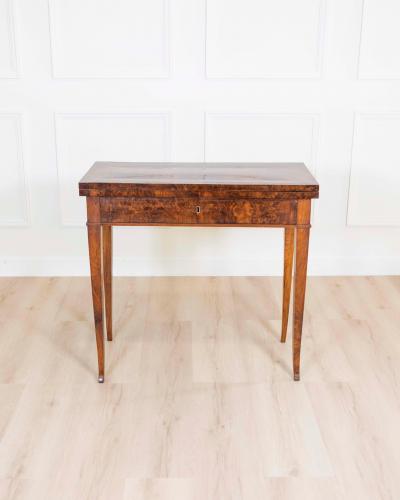 Directoire 1800 Walnut Burl Gaming Table