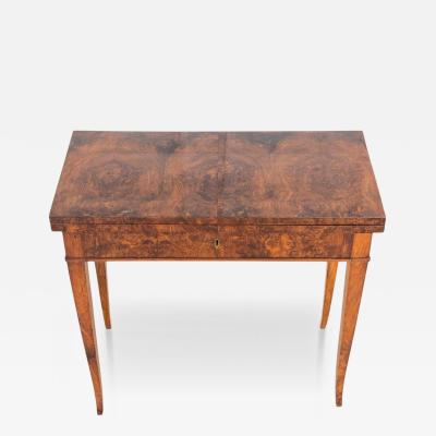 Directoire 1800 Walnut Burl Gaming Table