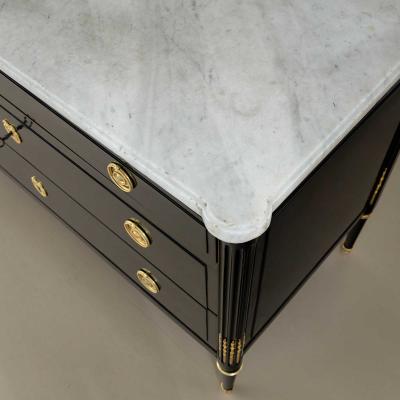 Directoire Chest of Drawers with white Marble Top France circa 1800