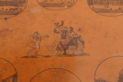 Directoire French Golden Ocher Color Tole Tray