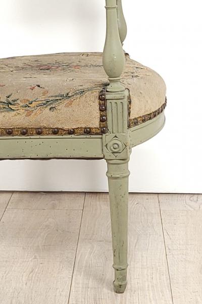 Directoire Grey Green Armchair 19th century