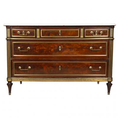 Directoire Mahogany And Brass Mounted Commode