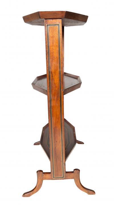 Directoire Mahogany Ebony And Brass Inlaid Table