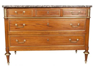 Directoire Mahogany and Brass Mounted Commode