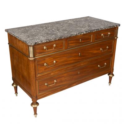 Directoire Mahogany and Brass Mounted Commode