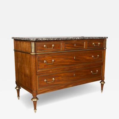 Directoire Mahogany and Brass Mounted Commode