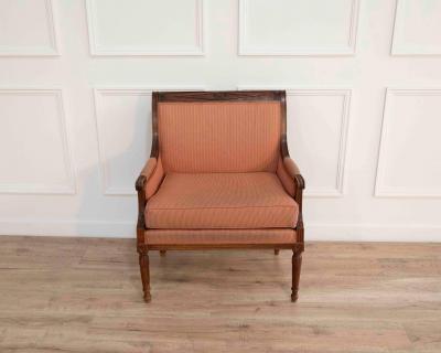 Directoire Period Marquise Armchair in Solid Mahogany Late 18th Century