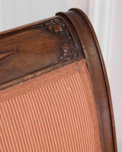 Directoire Period Marquise Armchair in Solid Mahogany Late 18th Century