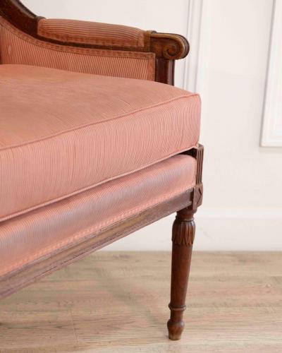 Directoire Period Marquise Armchair in Solid Mahogany Late 18th Century
