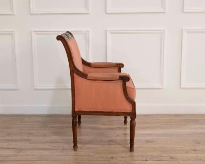 Directoire Period Marquise Armchair in Solid Mahogany Late 18th Century