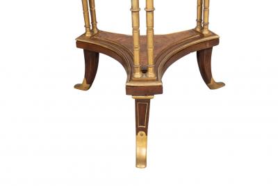 Directoire Style Bronze and Burl Walnut Gu ridon