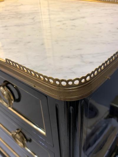 Directoire Style Marble Top Chest with Drawers