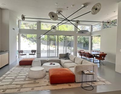 Dirk van der Kooij Monumental 10 Light Fresnel Sunflower Chandelier by Dirk van der Kooij