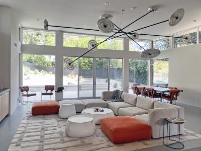 Dirk van der Kooij Monumental 10 Light Fresnel Sunflower Chandelier by Dirk van der Kooij