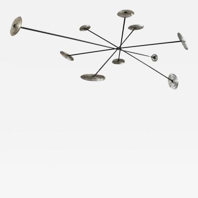 Dirk van der Kooij Monumental 10 Light Fresnel Sunflower Chandelier by Dirk van der Kooij