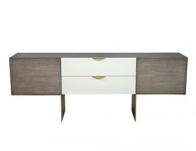 Distressed Walnut Custom Sideboard Credenza by Carrocel