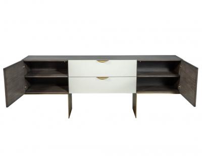 Distressed Walnut Custom Sideboard Credenza by Carrocel