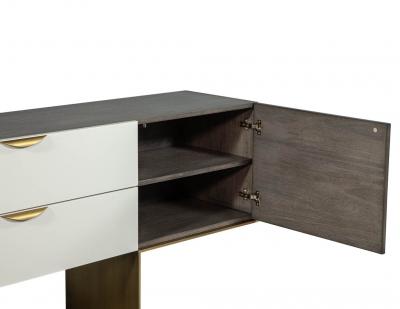 Distressed Walnut Custom Sideboard Credenza by Carrocel