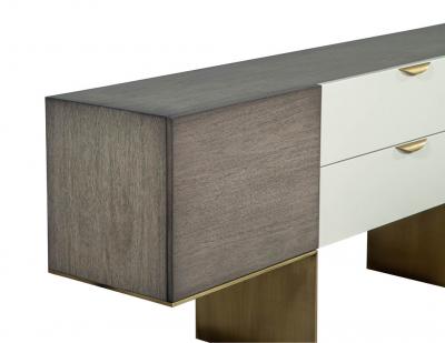 Distressed Walnut Custom Sideboard Credenza by Carrocel