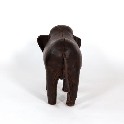 Dmitry Omersa Leather Elephant Footstool by Dimitri Omersa for Abercrombie Fitch
