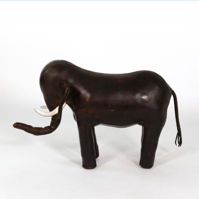 Dmitry Omersa Leather Elephant Footstool by Dimitri Omersa for Abercrombie Fitch
