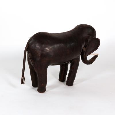 Dmitry Omersa Leather Elephant Footstool by Dimitri Omersa for Abercrombie Fitch