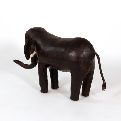 Dmitry Omersa Leather Elephant Footstool by Dimitri Omersa for Abercrombie Fitch