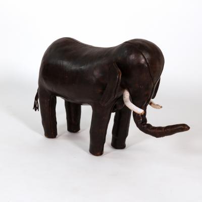 Dmitry Omersa Leather Elephant Footstool by Dimitri Omersa for Abercrombie Fitch