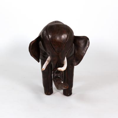 Dmitry Omersa Leather Elephant Footstool by Dimitri Omersa for Abercrombie Fitch