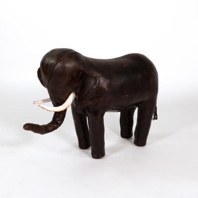 Dmitry Omersa Leather Elephant Footstool by Dimitri Omersa for Abercrombie Fitch