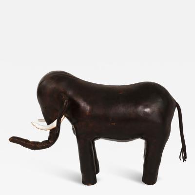 Dmitry Omersa Leather Elephant Footstool by Dimitri Omersa for Abercrombie Fitch