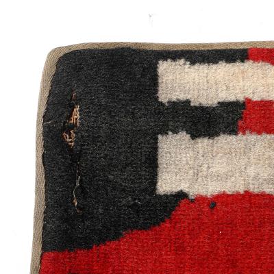 Documented Art Deco Machine Age Black White Red Cubist Tapestry