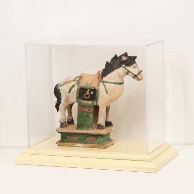 Documented Ming Era Sacai Glazed Pottery Figure of a Horse China with C O A 