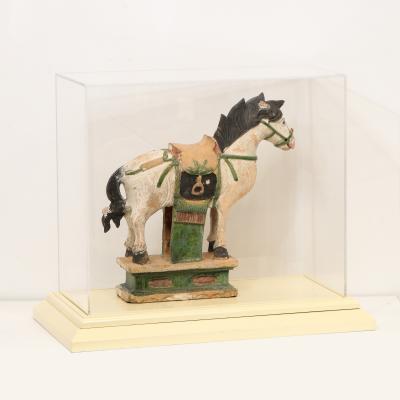 Documented Ming Era Sacai Glazed Pottery Figure of a Horse China with C O A 